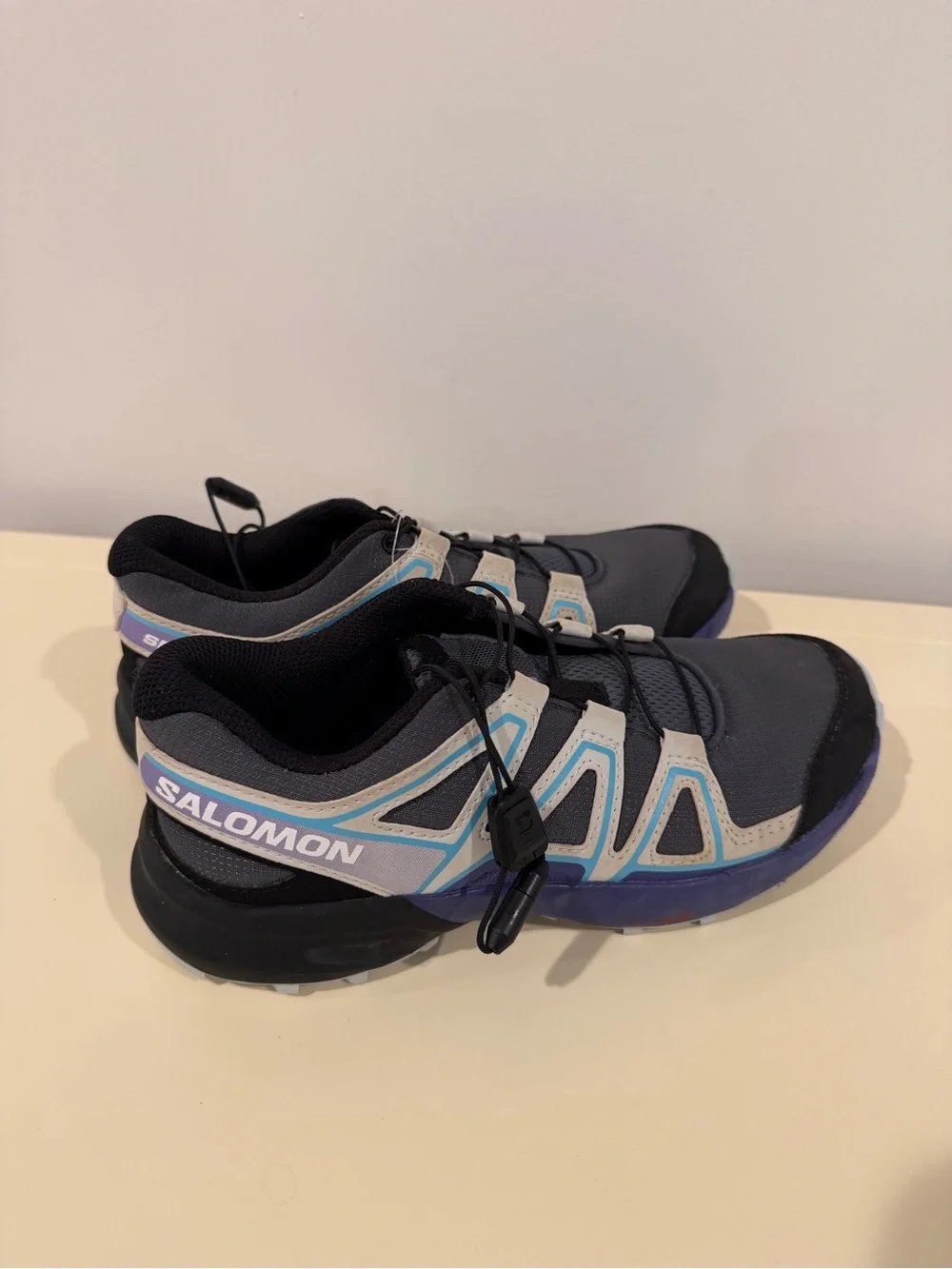 Salomon Speedcross Kids Trail Shoe - Navy, Light Blue, Purple
